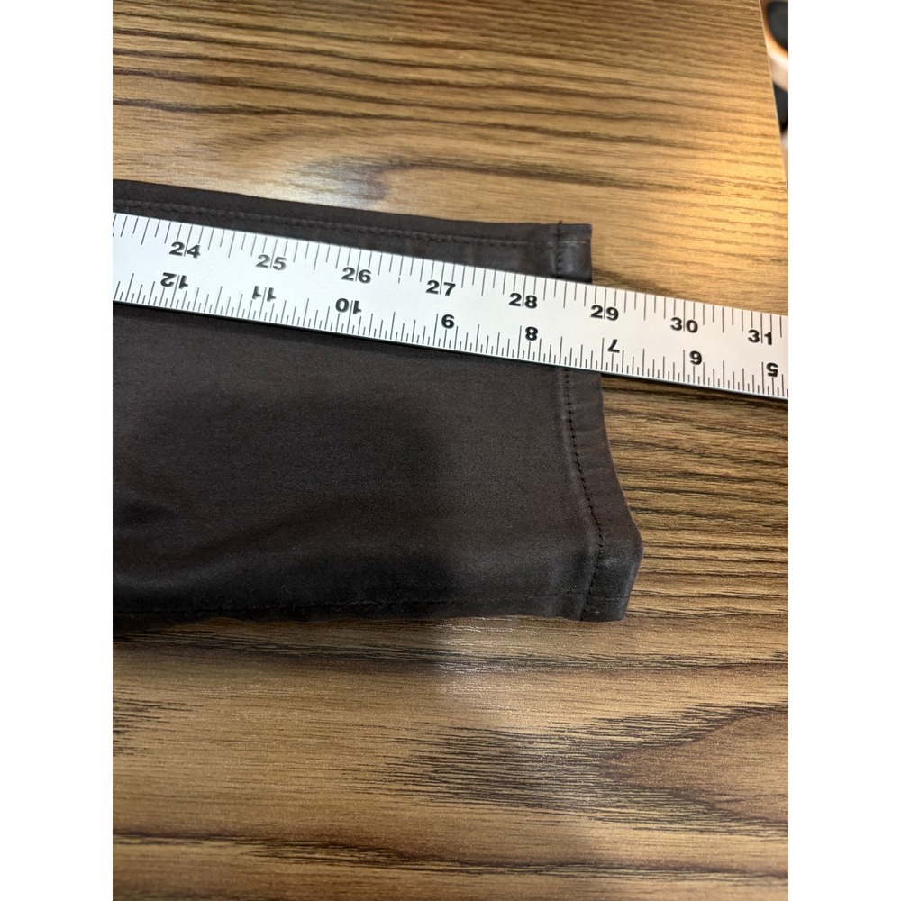 AG Adriano Goldschmied Coated Legging Ankle Jeans Size 29R Brown Leather Look - Picture 9 of 12